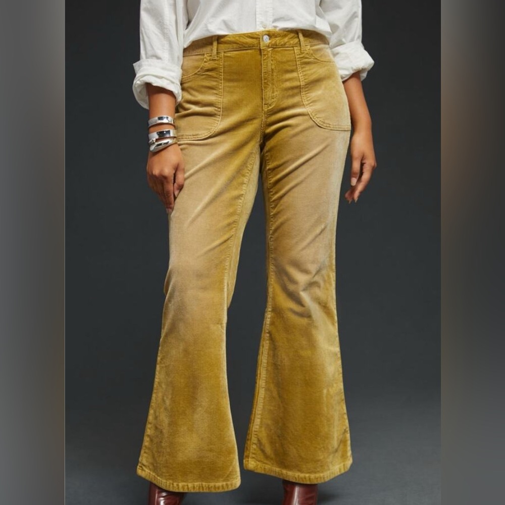 NWT Pilcro Mustard Flare Pants - Anthropology